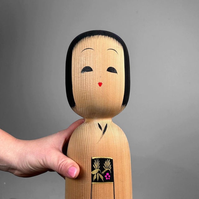Vintage Kokeshi Doll Figurine by Matagoro, 1960s For Sale - Image 4 of 13