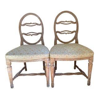 Late 18th Century Pair of Swedish Moustache Laughing Chairs For Sale