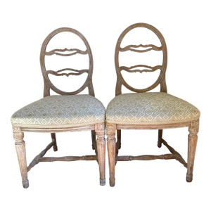 Late 18th Century Pair of Swedish Moustache Laughing Chairs