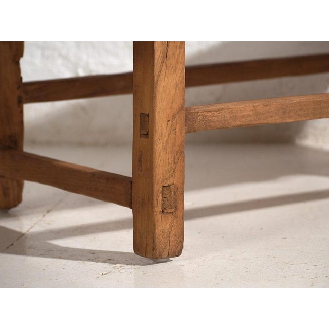 Antique Low Table in Elm, 1900 For Sale - Image 5 of 11