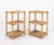 Midecentury beautiful pair of side table or nightstands in bamboo, rattan and wicker with three levels . Made in Italy in...