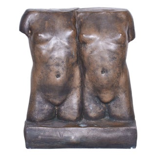 Art Deco Sculpture of Gemini in Bronze, Czech, 1920s For Sale