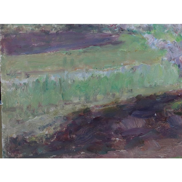 1950s 1950s Impressionism Oil Painting: Cherries Blossomed, Ukrainian Artist 23-31 For Sale - Image 5 of 6