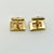 Metal 1950s Mid-Century Hollywood Regency Boho Chic “G” Initialed Cufflinks - A Pair. For Sale - Image 7 of 12