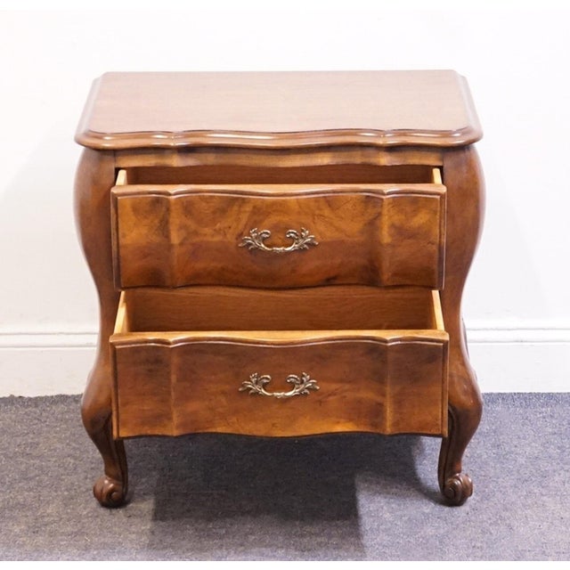 White of Mebane Lorraine IV Collection Solid Cherry 25" Two Drawer Bombe Chest Nightstand For Sale In Kansas City - Image 6 of 13