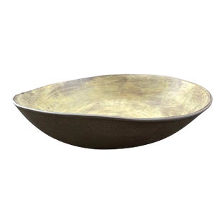 Nonna Hall Yellow Interior Stoneware Bowl For Sale