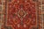 1990s Shiraz Rug 3’10” X 5′ Red Wool Vintage Tribal Hand-Knotted Oriental Carpet For Sale - Image 5 of 13
