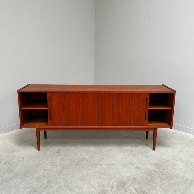 Mid-Century Modern Vintage Scandinavian Teak Sideboard, 1960s For Sale - Image 3 of 16