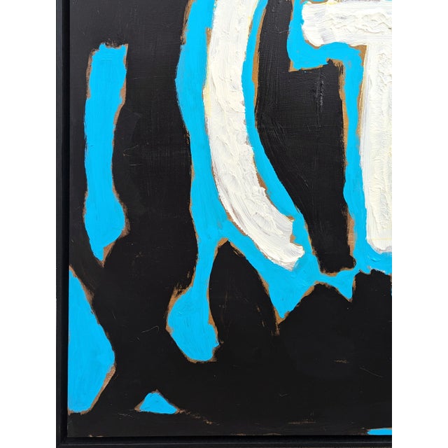 Wood Paul Reeves "Codex" Contemporary Black, Blue & White Expressionist Abstract Gesture Painting, 2025 For Sale - Image 7 of 10