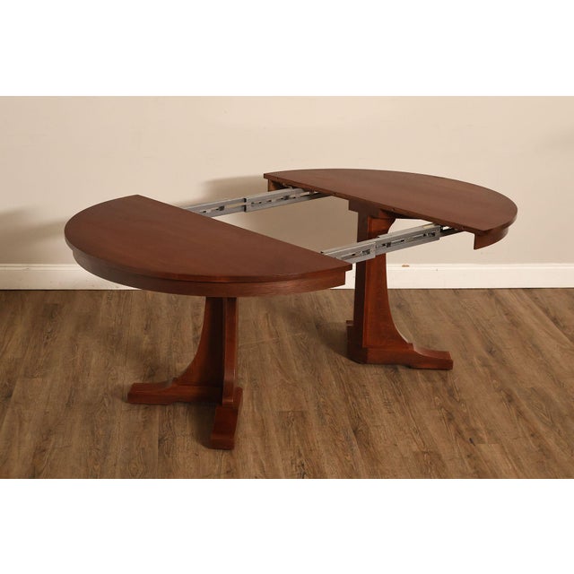 Stickley Stickley Mission Collection Round Oak Expandable Dining Table For Sale - Image 4 of 18