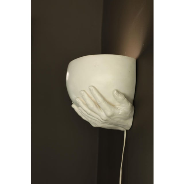 1970s Richard Etts ( B, 1941) Plaster Wall Sconce, Signed and Dtd. 1976 For Sale - Image 5 of 8