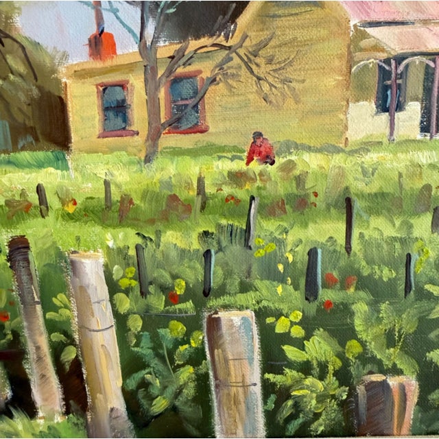 E. Papps Original Oil Painting Cottage in the Field – Signed For Sale - Image 9 of 12