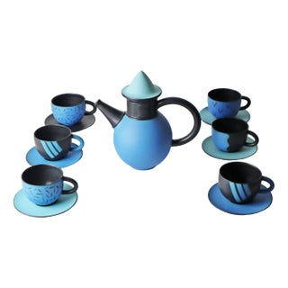 Postmodern Tea Service by Studio Ceramics, 1980s, Set of 6 For Sale
