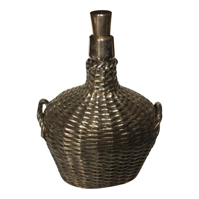 Gorham Sterling Silver Overlay Basket Jug For Sale
