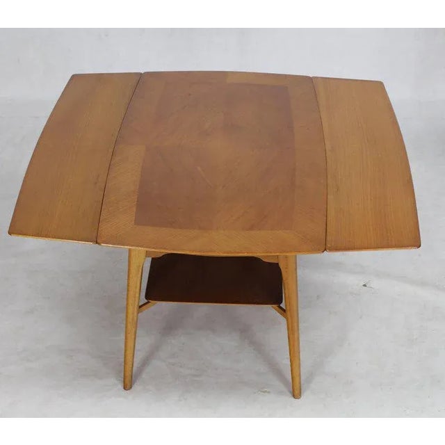 Wood 20th Century Scandinavian Modern Blond Wood Expandable Refectory Coffee Table For Sale - Image 7 of 10