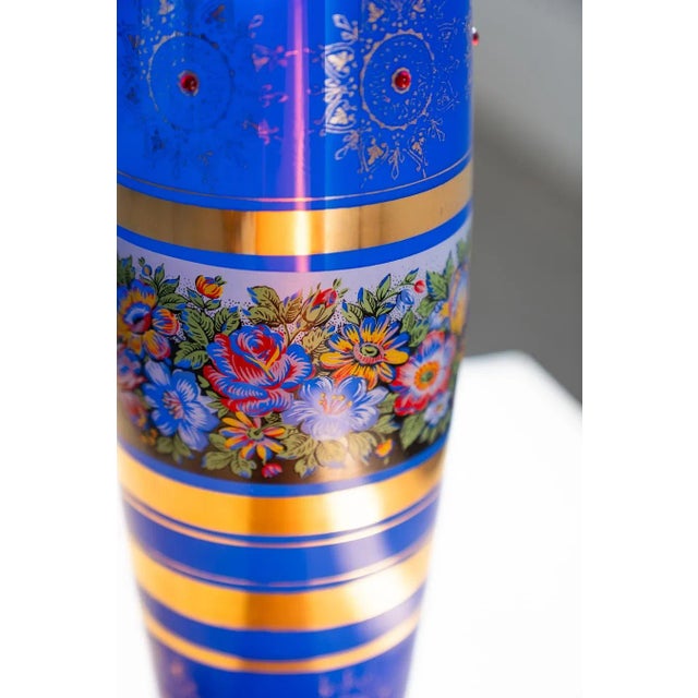 Vintage Cobalt Blue Glass Vase, 1970s For Sale - Image 3 of 9