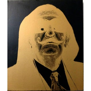 Christopher Makos, Chris Makos Original Gold Silkscreen Painting of Salvador Dali Pop Art, 1991 For Sale