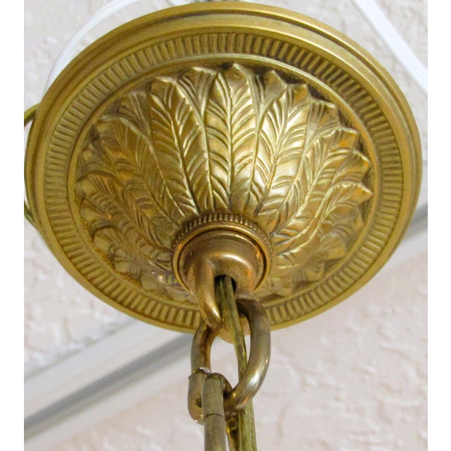 1990s Vintage Sherle Wagner Empire Style Bronze and Cut Crystal Chandelier For Sale - Image 5 of 11