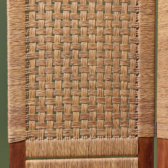 Wood Michael Van Beuren Woven Room Divider For Sale - Image 7 of 8