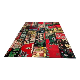 9ft9in X 8ft2in Ikea Silkeborg Flatwoven Handmade Rose Motif Rug For Sale
