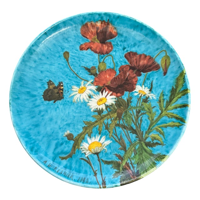 Ceramic Dish by Théodore Deck, 1882 For Sale