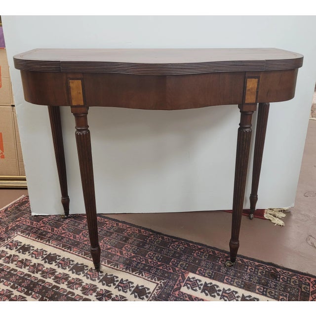 19th Century Sheraton Flip Top Game Table For Sale - Image 12 of 12