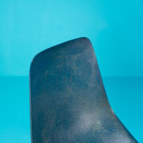 Glass Blue Gelcoat Chair by Jean Raymond Picard, 1950s For Sale - Image 7 of 11