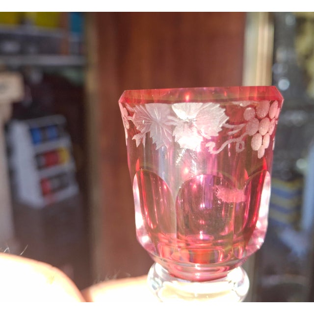 Glass C1800 British George III Ormolu/ Cut Glass/ Pink Crystal 3 Candle Wall Sconce For Sale - Image 7 of 18