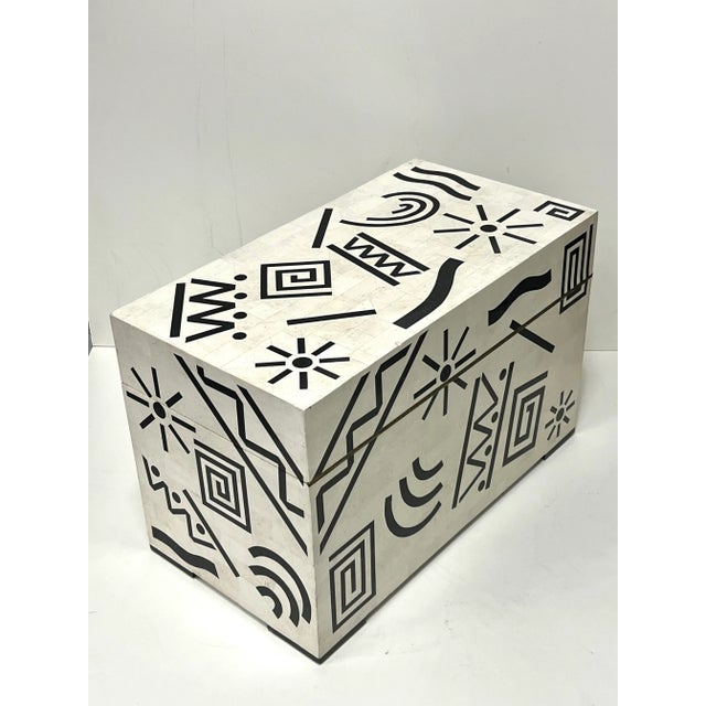 1980s Eugenio Tavola Oggetti Modern Stone Storage Trunk Chest Table For Sale - Image 10 of 12