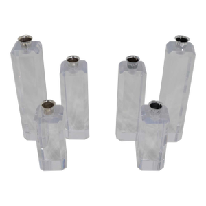 Late 20th Century Set of Six Lucite Candlesticks