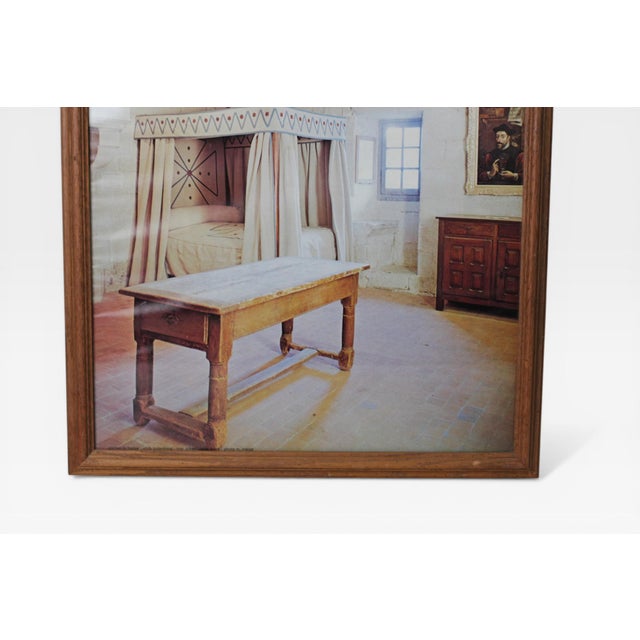 French 1980s Framed French Museum Poster La Devinière Rabelais Birthplace For Sale - Image 3 of 10