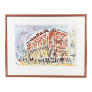 Academy of Music Watercolor For Sale
