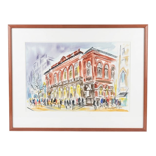 Academy of Music Watercolor For Sale