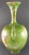1890s - 1910s European 2-Handle Porcelain Vase Hand Painted Roses Green Yellow 16" For Sale - Image 4 of 8