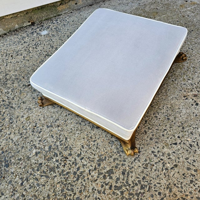 Wood 1940s Grosfeld Attributed House Neo Classical Cocktail Ottoman For Sale - Image 7 of 10