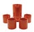 Mid-Century Modern Il Picchio Orange Ceramic Cups with Jug, Italy, 1970s, Set of 5 For Sale - Image 3 of 6