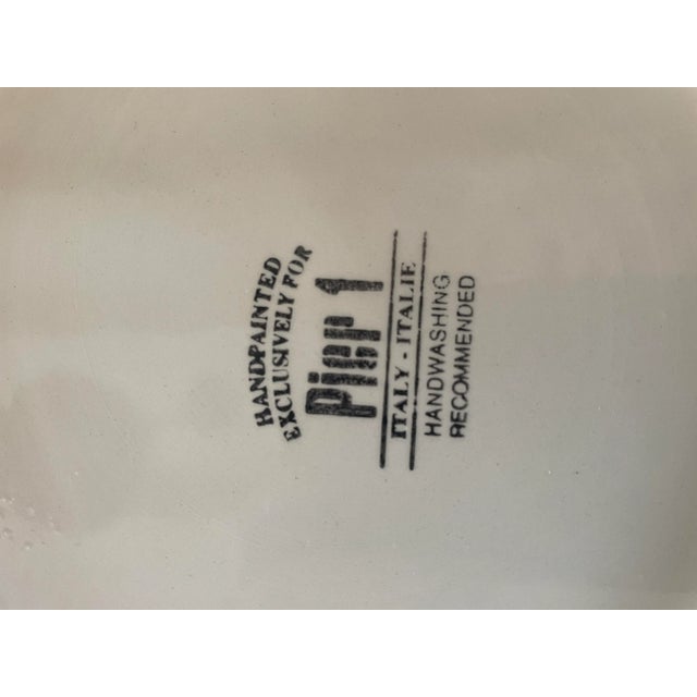 Vintage Italian Ceramic Serving Bowl Grape Leaves For Sale In Philadelphia - Image 6 of 7