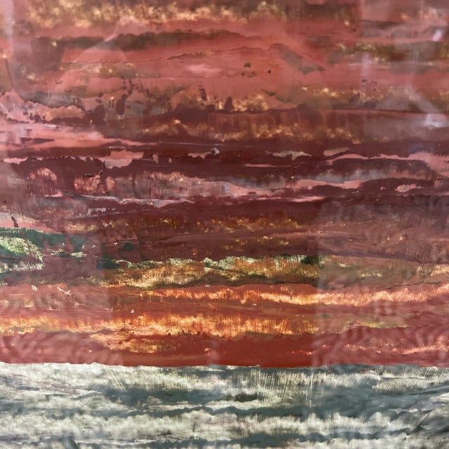 Paper Original Framed Abstract Seascape Oil on Paper Signed Andrew Stark For Sale - Image 7 of 8