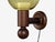 1960s Luxus Vittsjö, Impressive Wall Sconces, Dark Pine, Tinted Glass - Pair For Sale - Image 11 of 12
