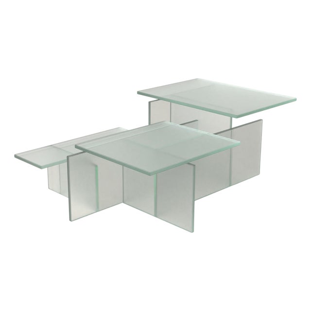 Dedalo V2 Glass Low Table by Simone Fanciullacci For Sale