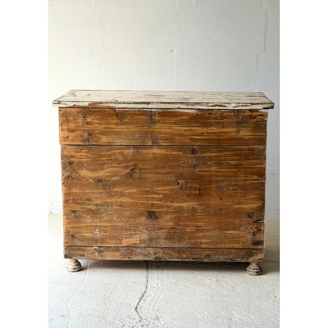 Rustic Distressed Wooden Cabinet with Storage Shelf, 1960s For Sale - Image 13 of 14