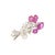 Modern Agl Certified No Heat Ceylon Pink Sapphire and Diamond Platinum Floral Brooch For Sale - Image 3 of 8