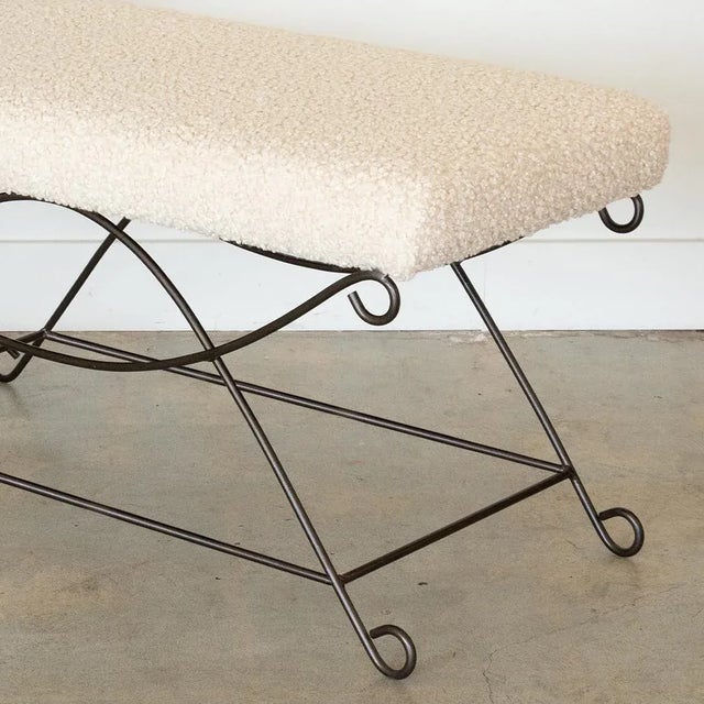 Metal Panoplie Iron Loop Bench, Poodle For Sale - Image 7 of 8
