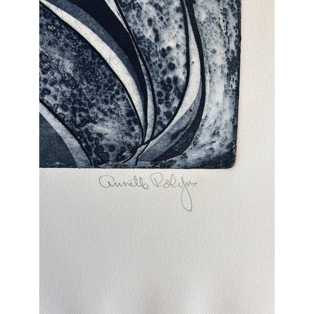 Large Midcentury Modern Abstract Original Signed Print Etching Annette Robyns For Sale In Denver - Image 6 of 6