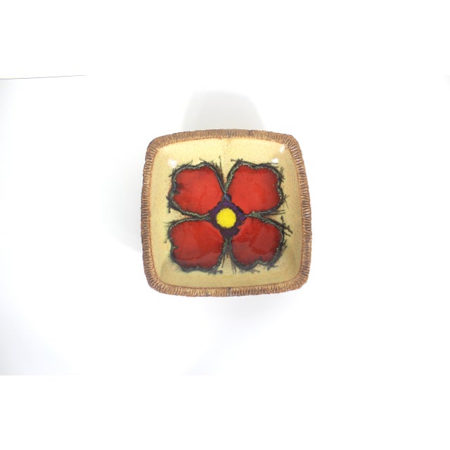 Vintage MCM Jan Van Erp Studio Pottery Mid Century bowl. From the Netherlands. Heavy, thick pottery with great colour and...