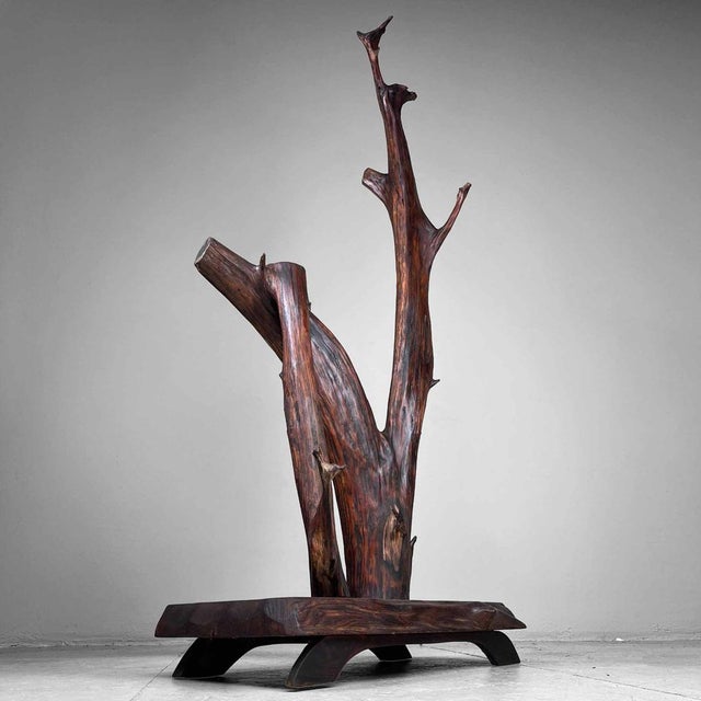 Boho Chic Japanese Wabi Sabi Wooden Decoration, 1940s For Sale - Image 3 of 14