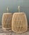 Wood Vintage Woven Rattan Lamps - A Pair For Sale - Image 7 of 12