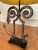 Farmhouse Vintage Old World Wrought Iron Architectural Element Table W/Custom Shade Lamps, a Pair For Sale - Image 3 of 12
