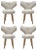 Sheepskin WNG Chairs by Mazo Design, Set of 4 For Sale