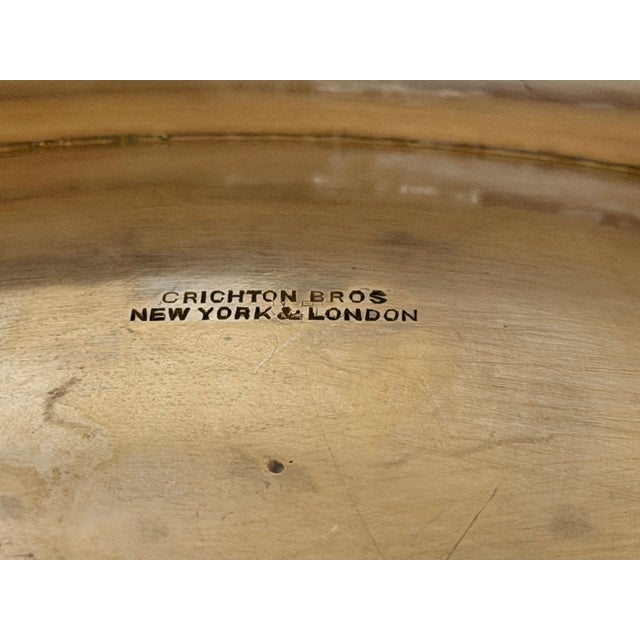 Silver Antique Crichton Bros. Sterling Silver Oval Basket Bowl 920g For Sale - Image 8 of 10